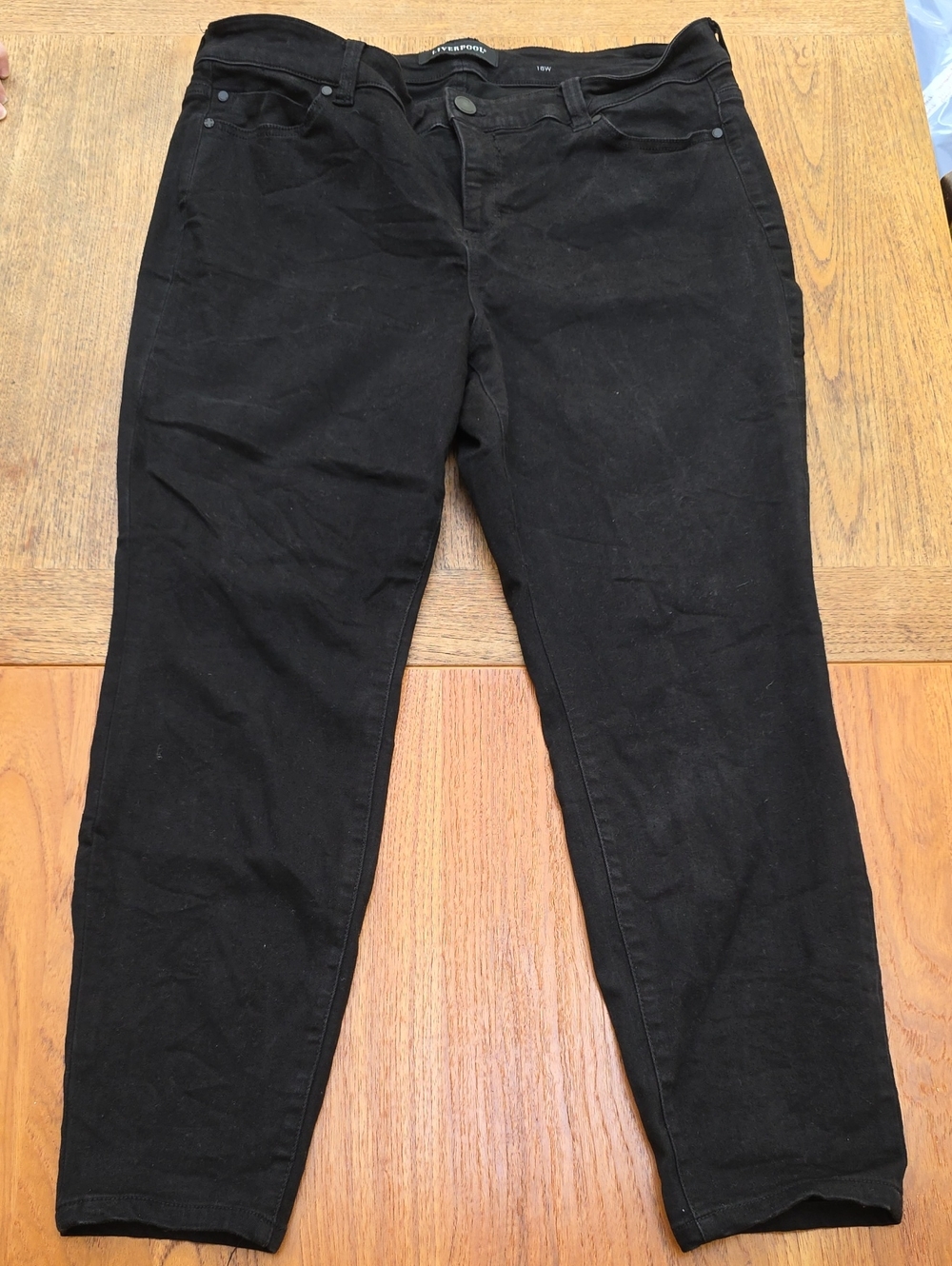 Liverpool Black Women's Skinny Jeans 18w With Strech